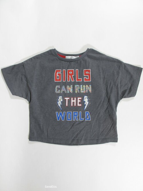 Triko pro holky šedé crop secondhand