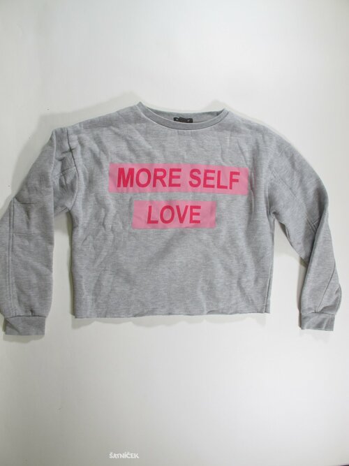 Mikina crop pro holky šedá secondhand