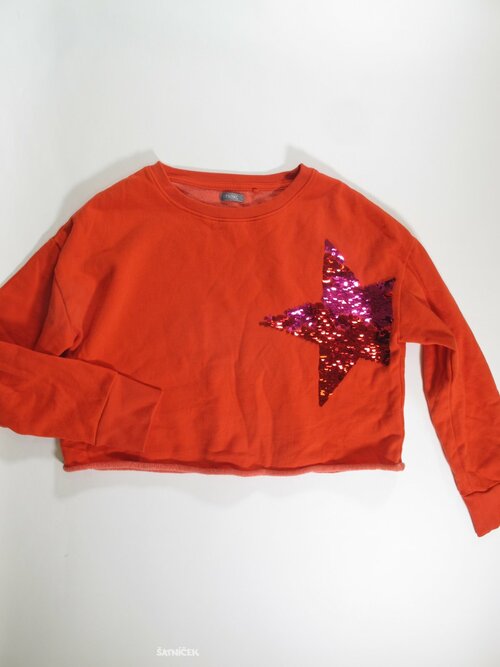 Mikina pro holky oranžová ,crop secondhnad