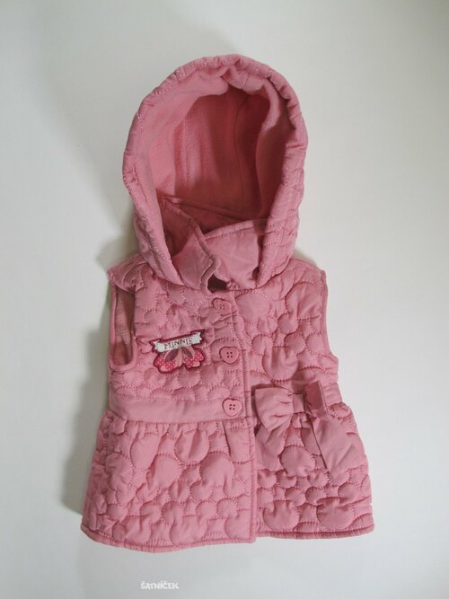 Růžová vesta pro holky secondhand