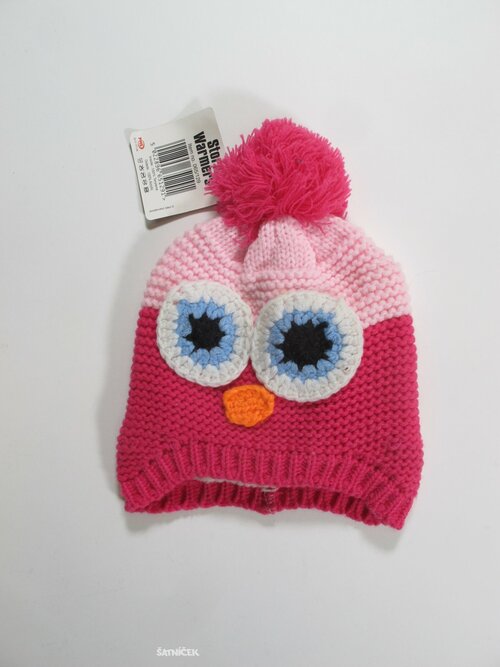 Zimní růžová čepice pro holkou outlet