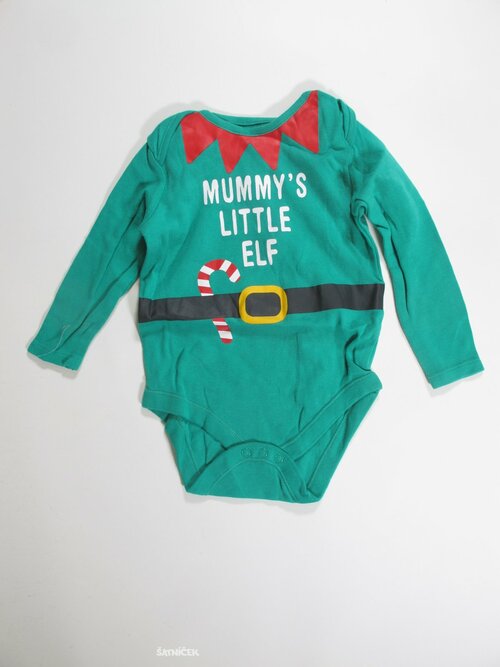 Body dl rukáv zelené vánoční secondhand