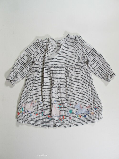 Šaty dl rukáv pro holky s pruhem secondhand