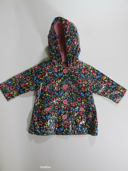 Pogumovaná bunda pro holky s kytkami secondhand