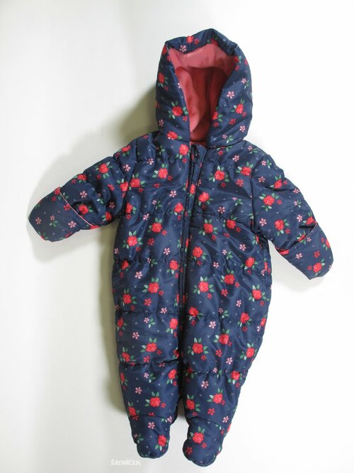 Zimní kombinéza pro holky s kytkami   secondhand