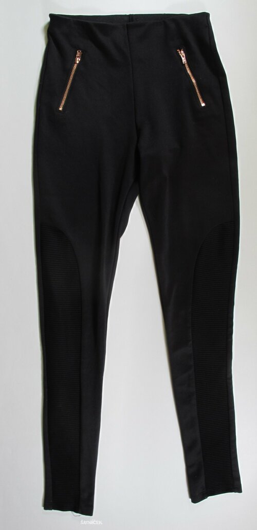 Černé kalhoty dívčí elastické second hand