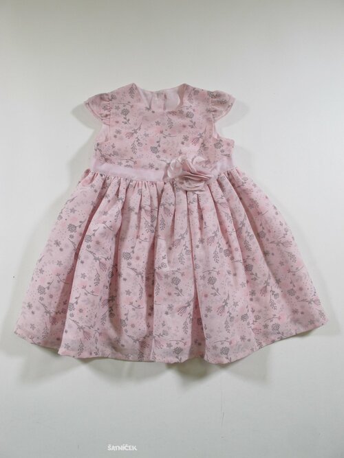 Kytkované růžové šaty second hand