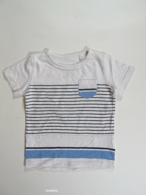 Triko modro bílé s pruhem pro kluky secondhand