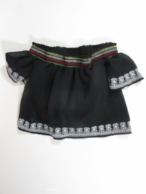 Tunika černá s výšivkou pro holky secondhand