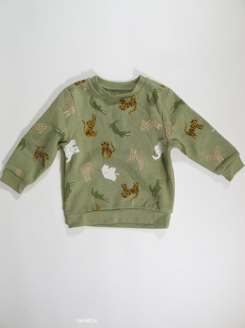 Mikina pro kluky zelená s obrázky secondhand