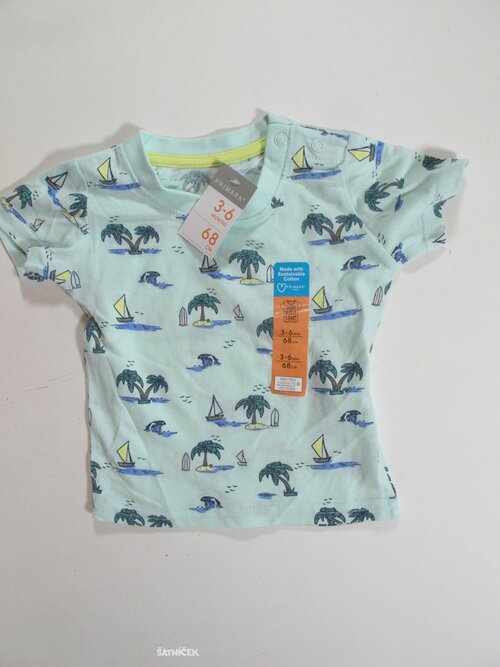 Triko pro kluky sv zelené  s obrázky  outlet