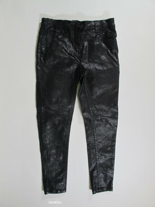 Černé kalhoty pro holky třpytivé secondhand