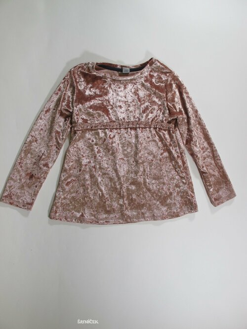 Triko dl.rukáv pro holky sametové sv růžové secondhand