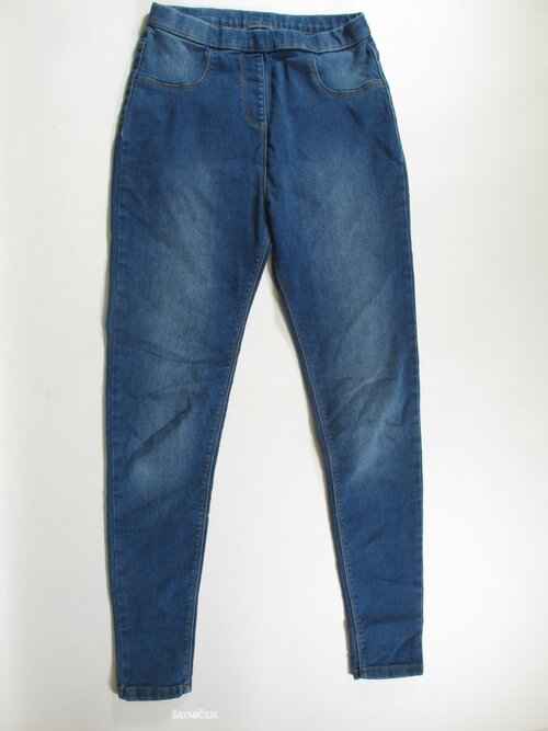 Kalhoty modré elastické dívčí secondhand