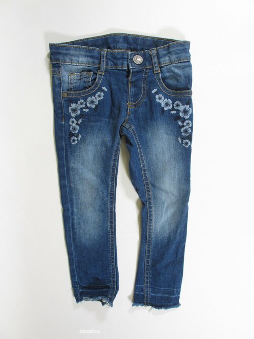Modré džínové kalhoty pro holky secondhand