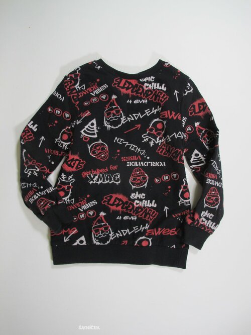 Obrázková černá mikina pro kluky secondhand