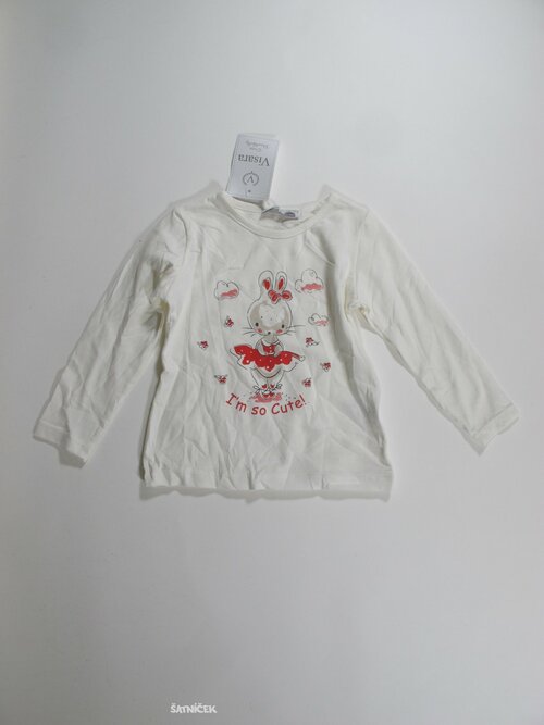 Triko dl.rukáv pro holky bílé outlet
