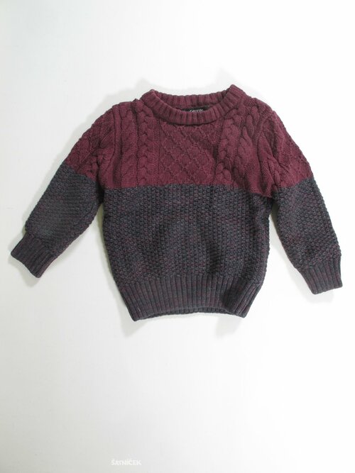 Svetr pro kluky šedo vínový secondhand