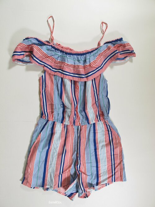 Letní overal pro holky s pruhy secondhand