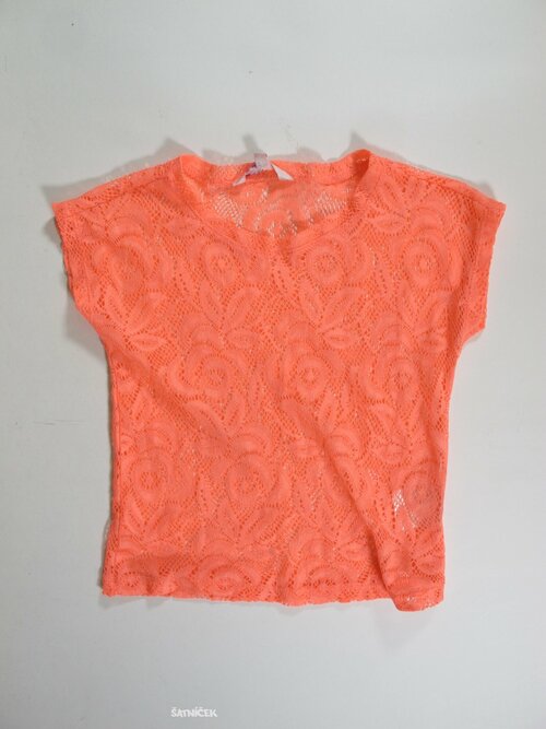Krajkové triko pro holky růžové secondhand