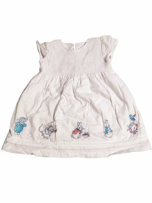 Letní šaty bílé s obrázky secondhand