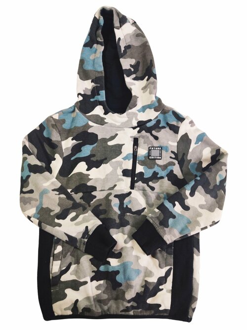 Maskáčová mikina pro kluky s kapucí secondhand