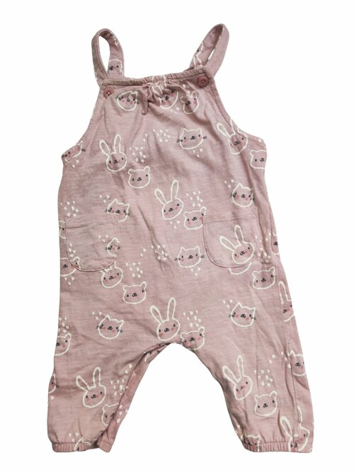 Kalhoty s lacle růžové s obrázky pro holky secondhand