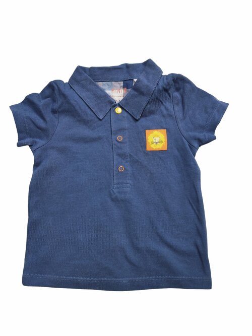 Modré triko krátké s límečkem pro kluky outlet