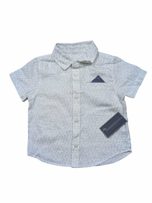 Krátká bílá košile se vzorem pro kluky outlet