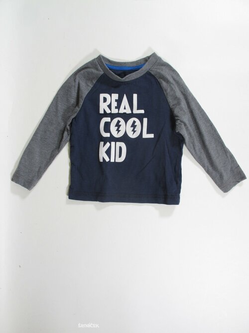 Triko dl rukáv pro kluky šedo modré secondhand