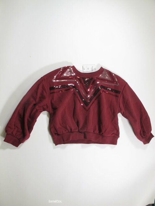 Vínová mikina pro holky crop outlet