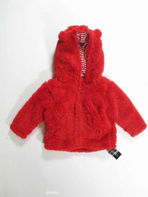 Chlupatá červená mikina pro děti outlet 