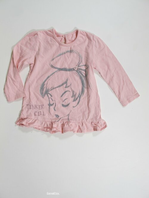 Tunika dl rukáv růžové pro holky secondhnad