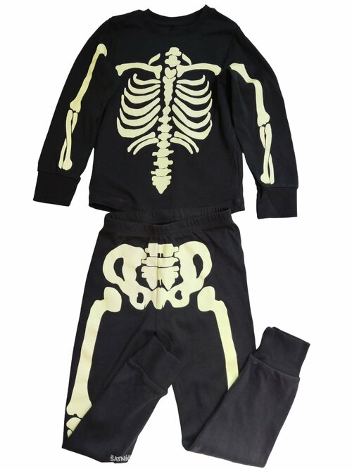 Karnevalový komplet triko a kalhoty kostlivec outlet George