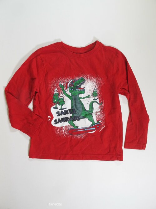 Triko dl.rukáv červené vánoční pro kluky secondhand