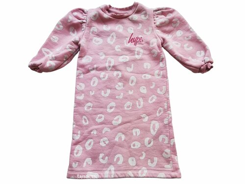 Růžové šaty teplákové dl. rukáv secondhand hype