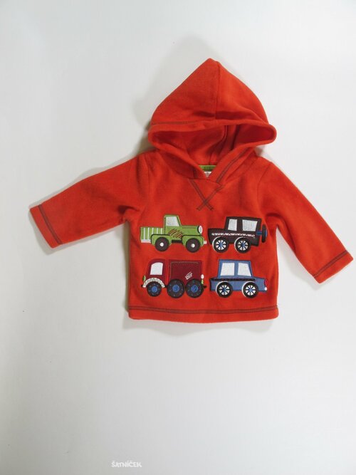 Fleesová mikina červená secondhand