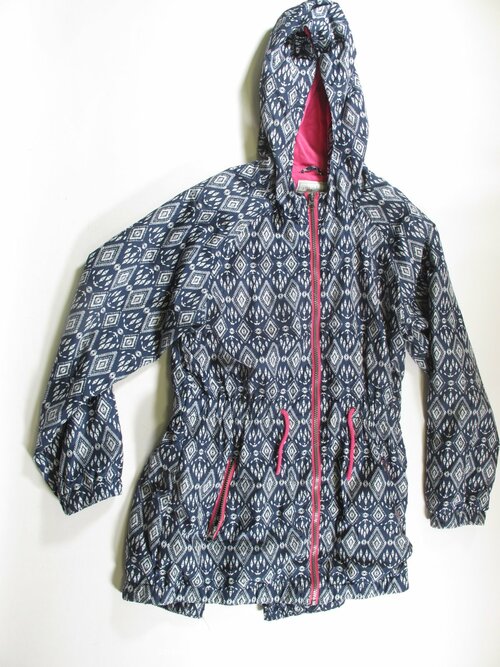 Bunda pro holky šustáková bílo modrá secondhand