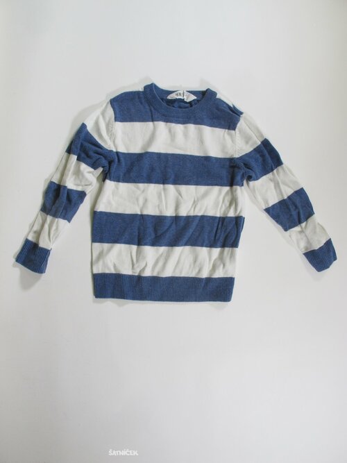 Slabší pruhovaný svetr pro kluky secondhand