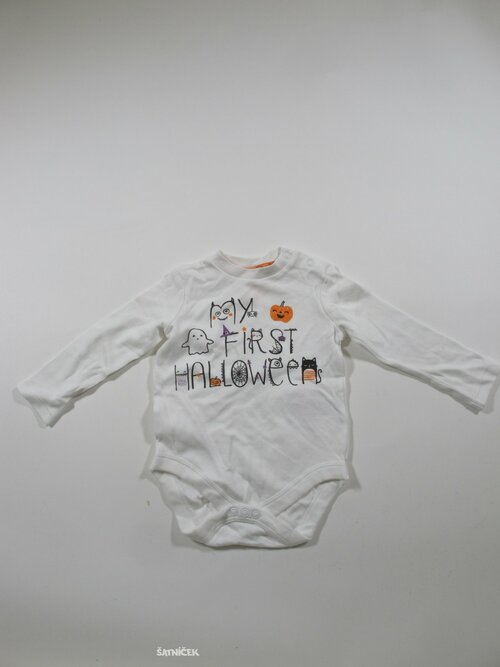 Body dl rukáv pro kluky bílé  na halloween secondhand