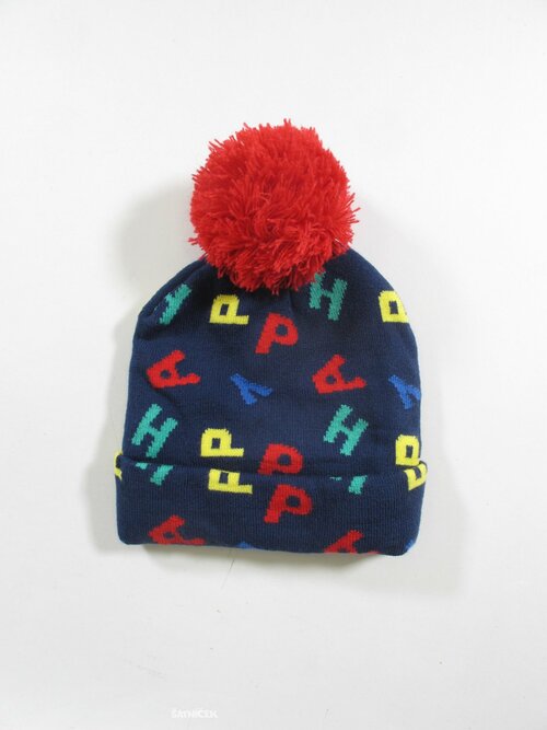 Zimní černá čepice pro kluky s písmenky  secondhand