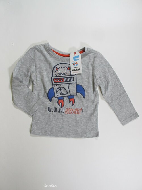 Triko dl.rukáv pro kluky šedé secondhnad