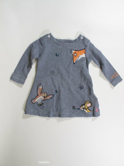 Triko dl.rukáv pro holky bílo modré secondhnad