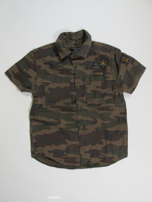 Maskáčová košile pro kluky zelená secondhand