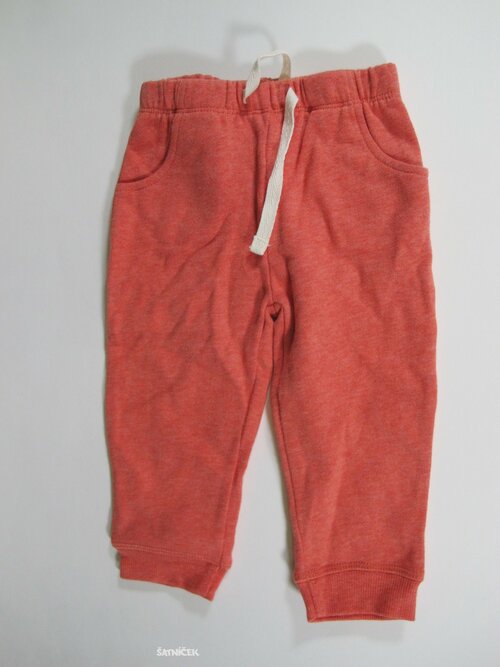 Oranžovo červené tepláky secondhand