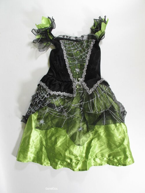 Šaty na karneval černo zlato stříbrné secondhand