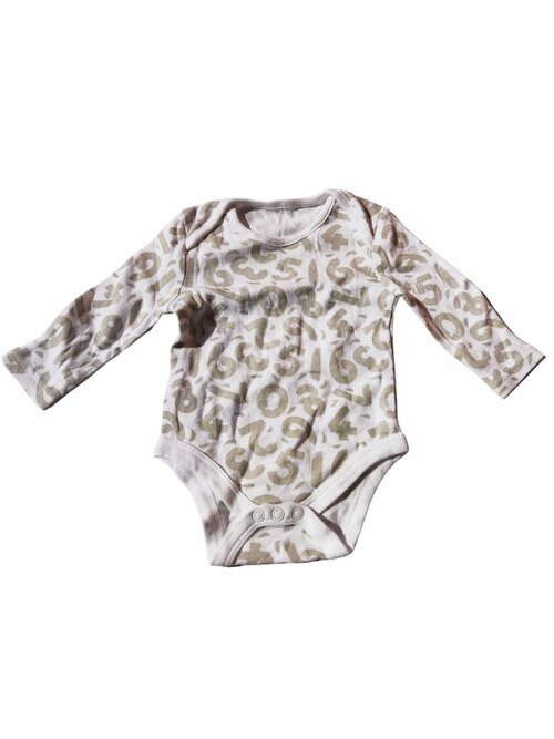 Bílé body s čísly pro kluky dlouhý rukáv secondhand