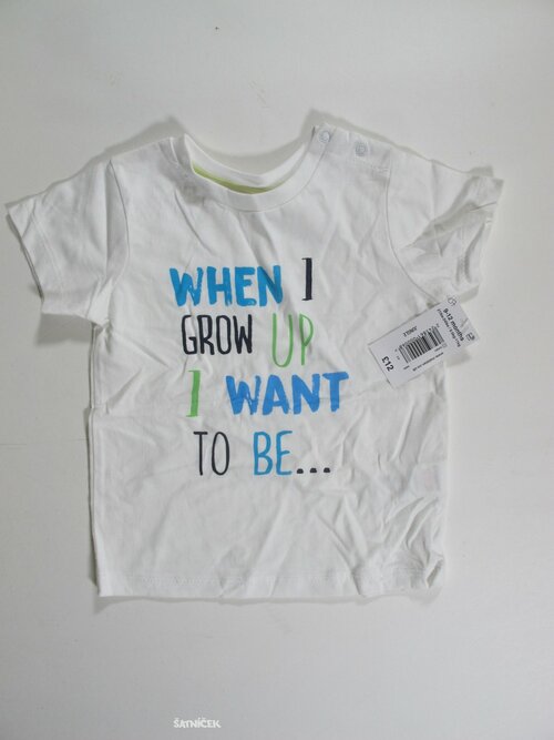 Triko bílé pro kluky  outlet