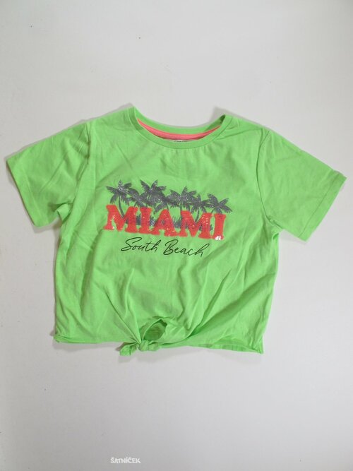 Triko zelené crop pro holky secondhand