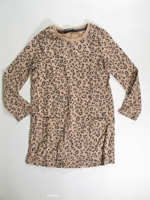 Slabší mikinové šaty  se vzorem  secondhand